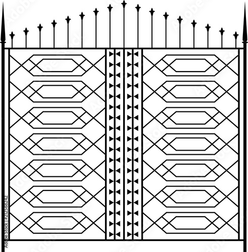 Wrought Iron Gate, Ornamental Design