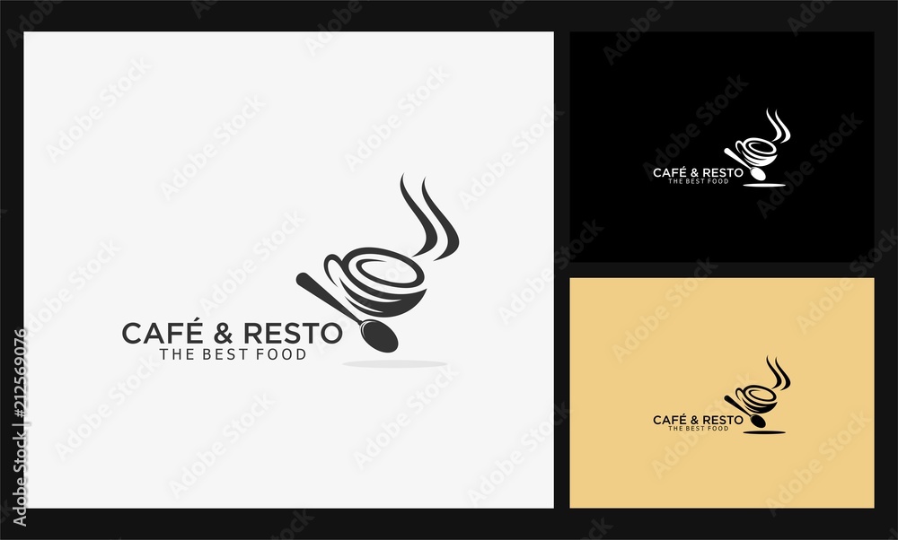 café & resto icon logo café & resto icon logo