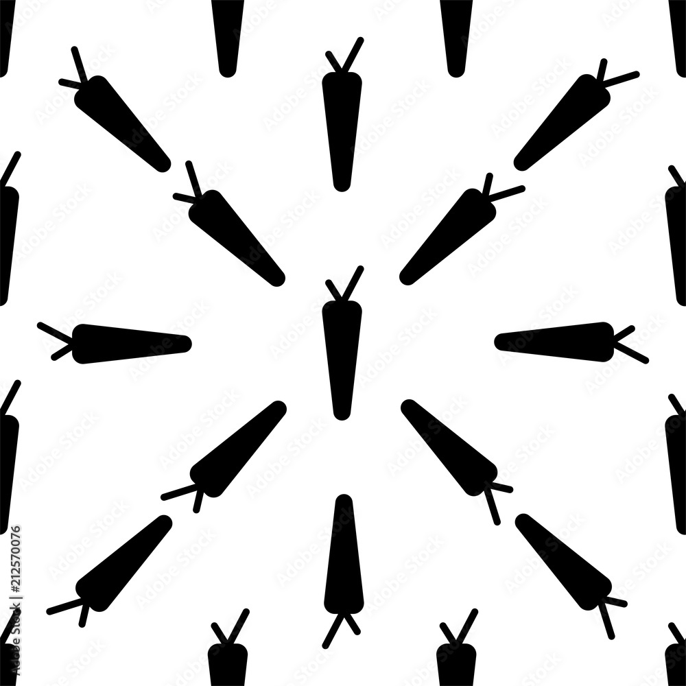 Obraz premium Carrot Icon Seamless Pattern, Vegetable Icon