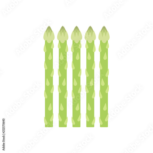 Healthy green asparagus graphic illustration