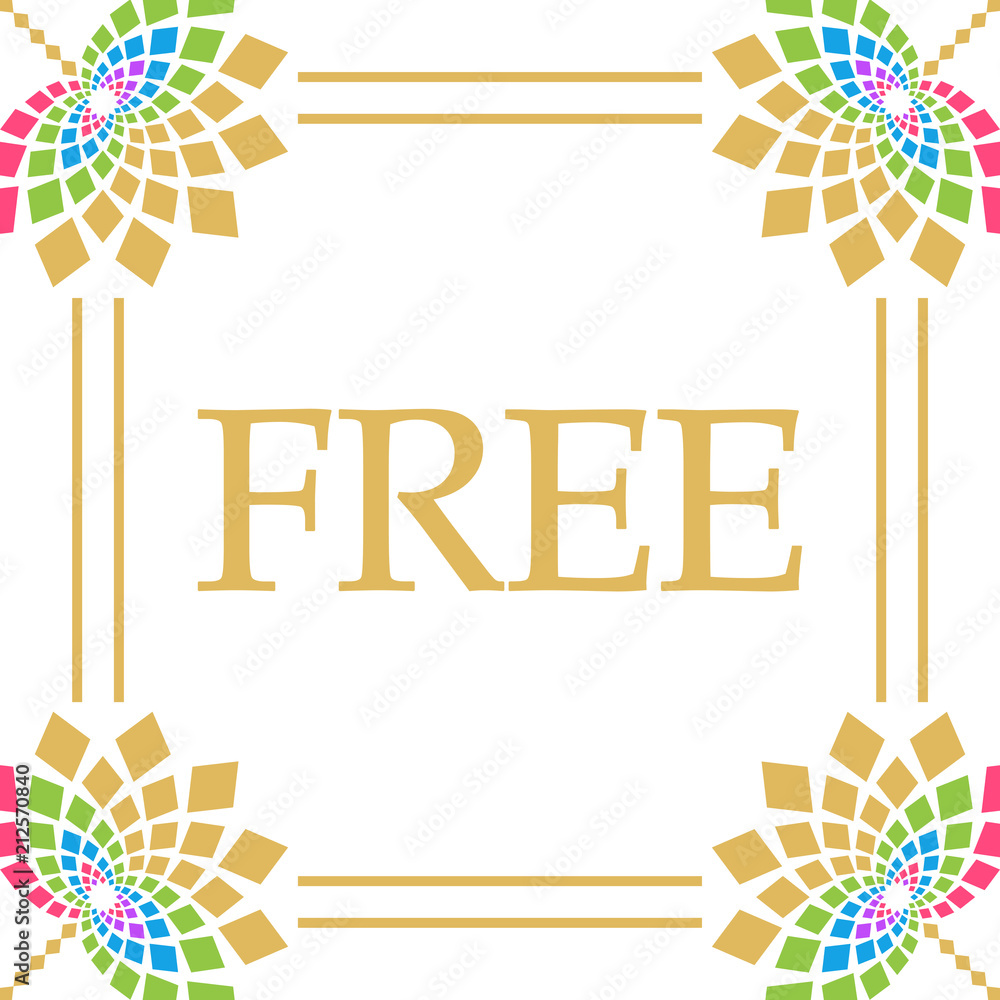 Free Colorful Floral Square 