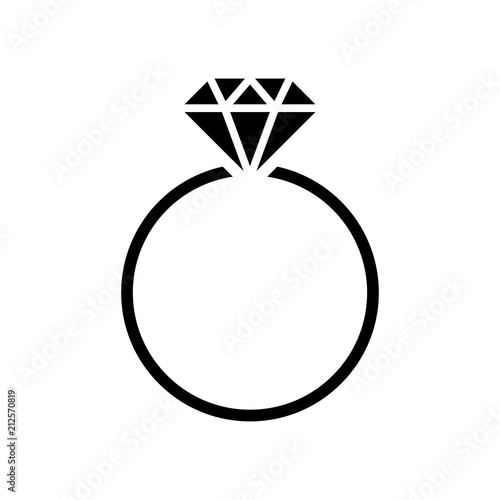 Diamond wedding ring graphic illustration