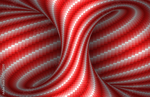 Moving spiral hyperboloid background. Vector optical illusion illustration.