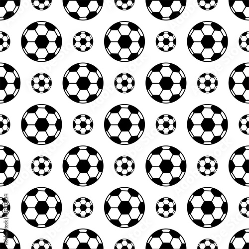 Football Icon Seamless Pattern, Soccer Ball Seamless Pattern © Aayam 4D