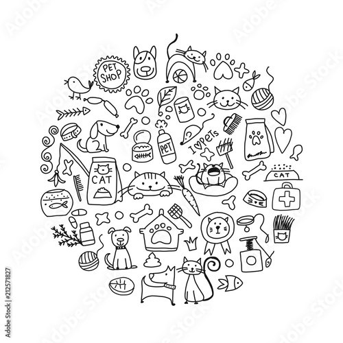 Pet shop background for your design