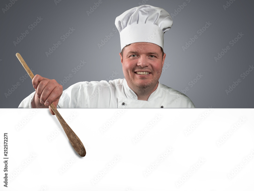 Chef shows the board