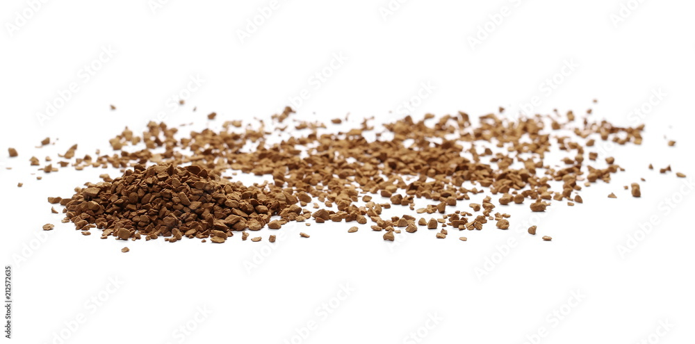 Fototapeta premium Kawa rozpuszczalna w granulkach na białym tle na białym tle i tekstura