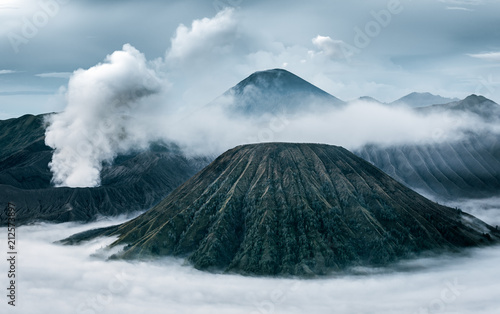 view of Mount Bromo in the cloud