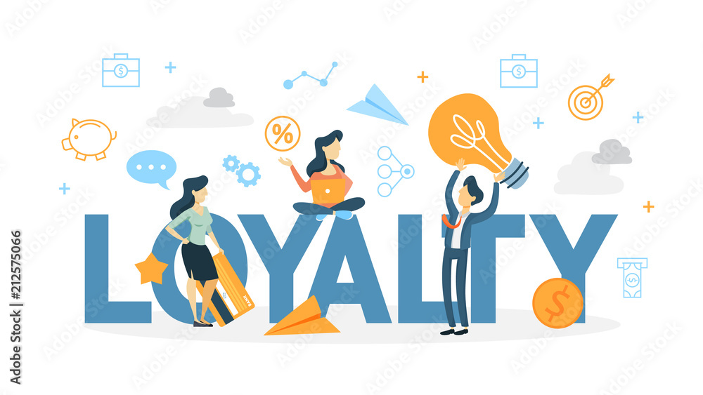 Customer loyalty concept illustration Customer loyalty concept illustration