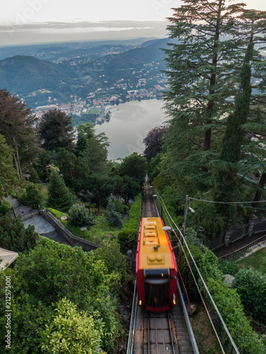panoramic funicular como brunate. Lombardy Italy