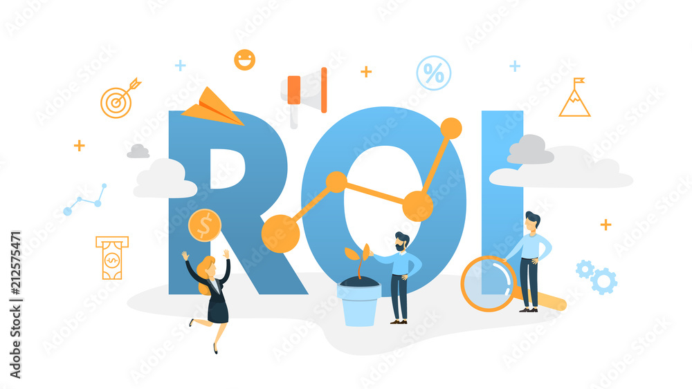 Return on the investment concept illustration Return on the investment concept illustration