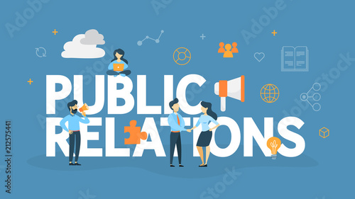 Public relations concept illustration