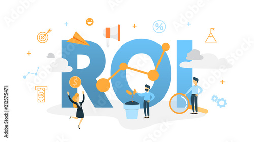 Return on the investment concept illustration