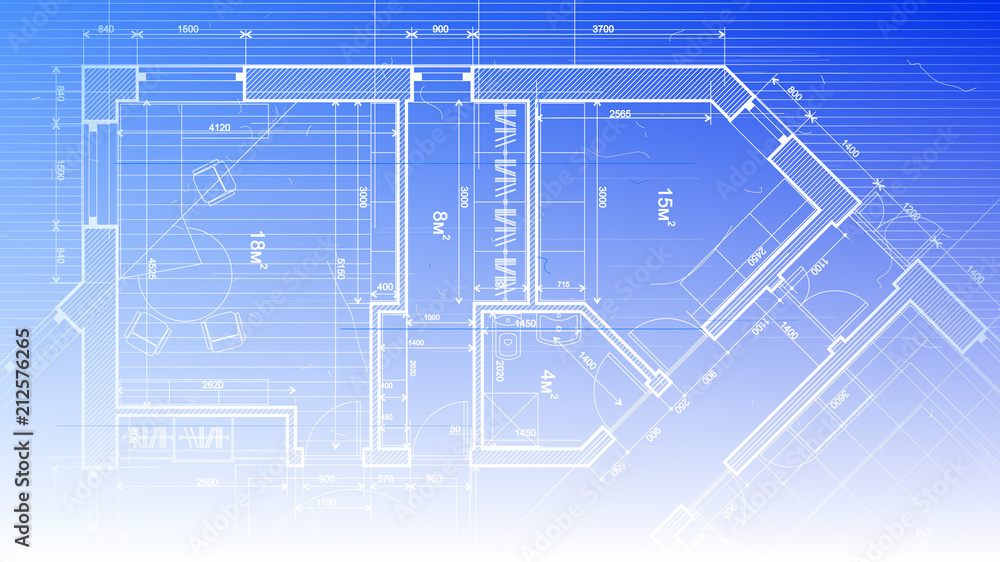 Architecture design: blueprint plan - vector illustration of a plan modern residential building / technology, industry, business concept illustration: real estate, building, construction, architecture Architecture design: blueprint plan - vector illustration of a plan modern residential building / technology, industry, business concept illustration: real estate, building, construction, architecture