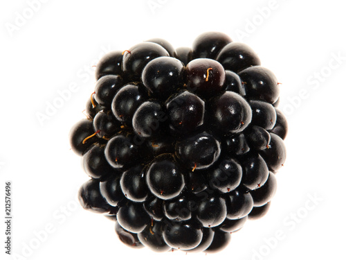 Fresh, beautiful BlackBerry berries close-up on white background in high quality