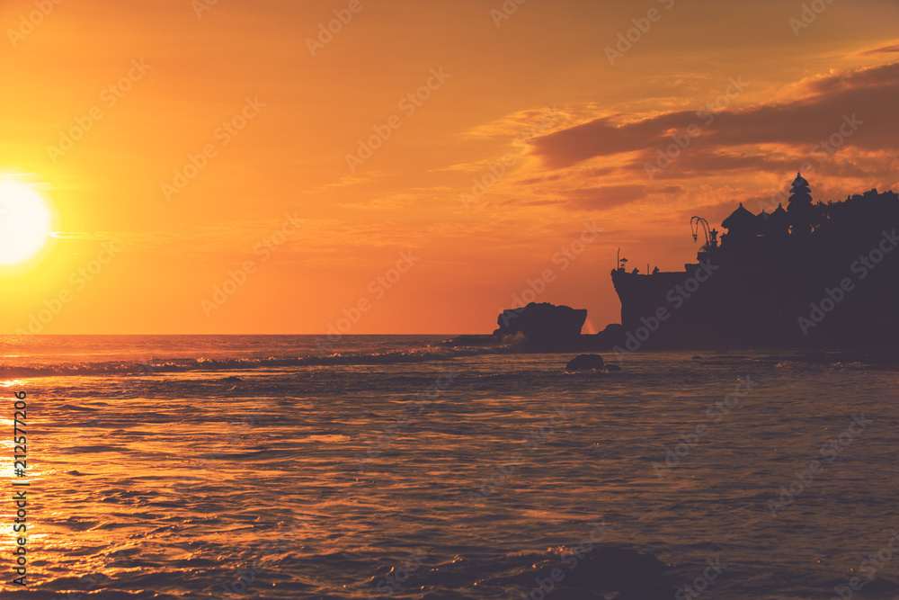Silhouette of Tanah Lot temple in Bali, Indonesia. Silhouette of Tanah Lot temple in Bali, Indonesia.