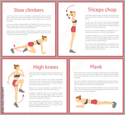 Slow Climber Poster Collection Vector Illustration