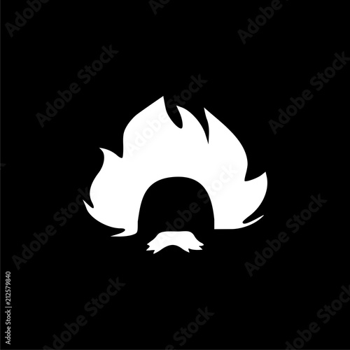 Obraz na płótnie Einstein icon, Professor, scientist logo
