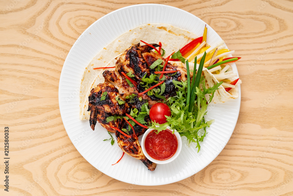 grilled chicken with sauce grilled chicken with sauce