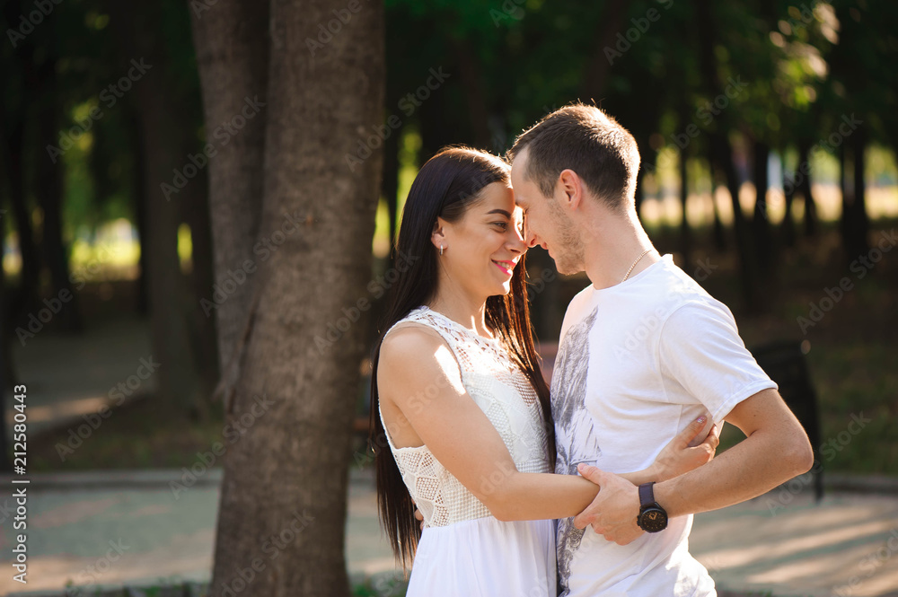Love story of the beautiful young man and woman Love story of the beautiful young man and woman