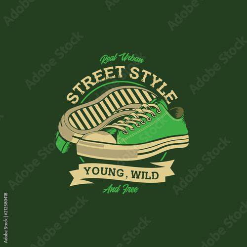 Street Skate Shoes Illustration