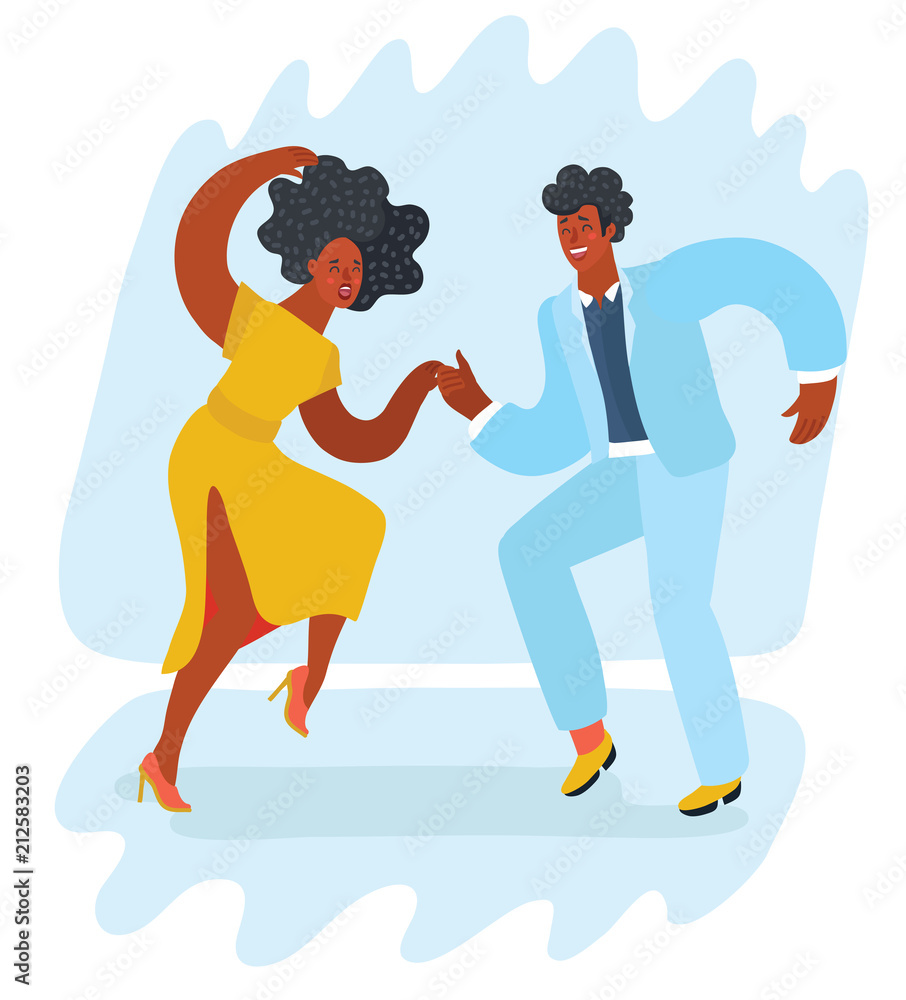 Fototapeta premium Swing dancing couple.