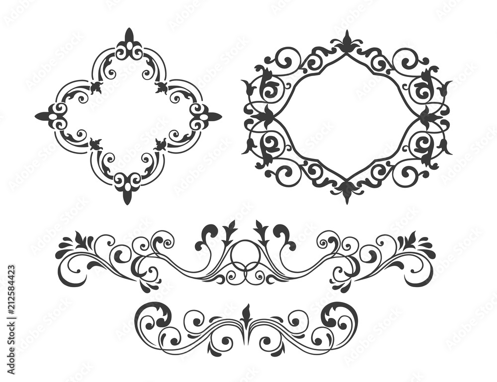 Naklejka premium Design elements and page decoration set