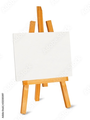 Small easel and canvas