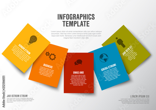 Vector Minimalist colorful Infographic template