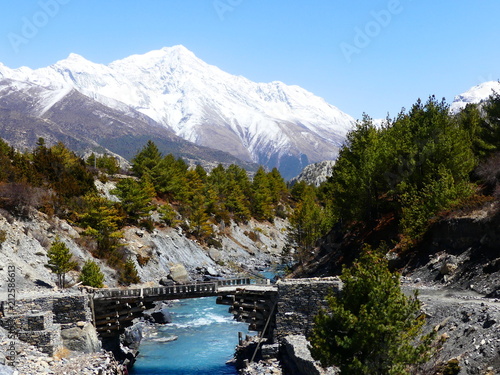 Fototapeta Naklejka Na Ścianę i Meble -  Gletscherfluss im Himalaya 