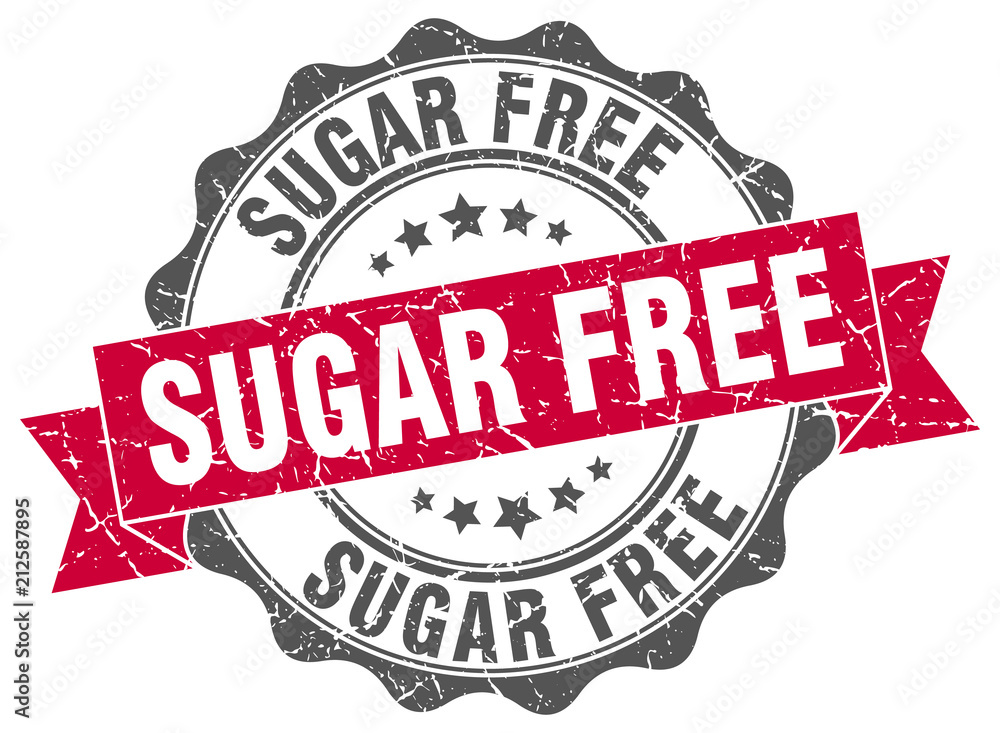 Fototapeta premium sugar free stamp. sign. seal