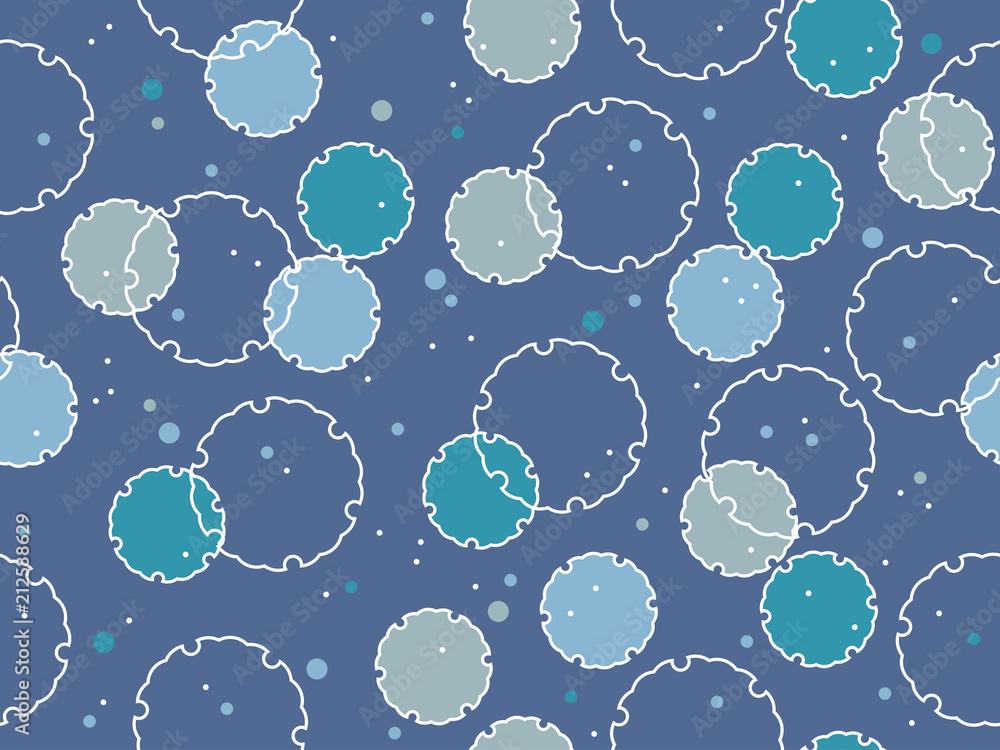 シームレスな和柄パターン 雪輪 Stock Vector Adobe Stock