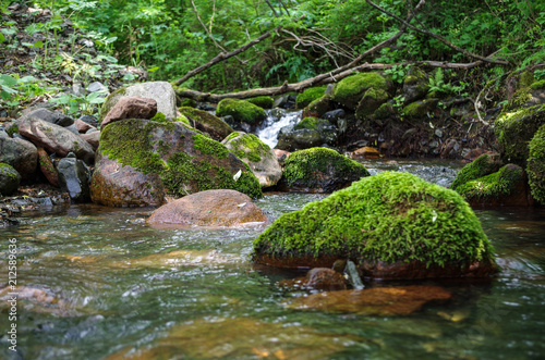 Stream Cubuk. The River Mras-Su, Mountain Shoria photo