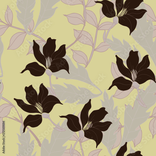 Abstract elegance pattern with floral background.