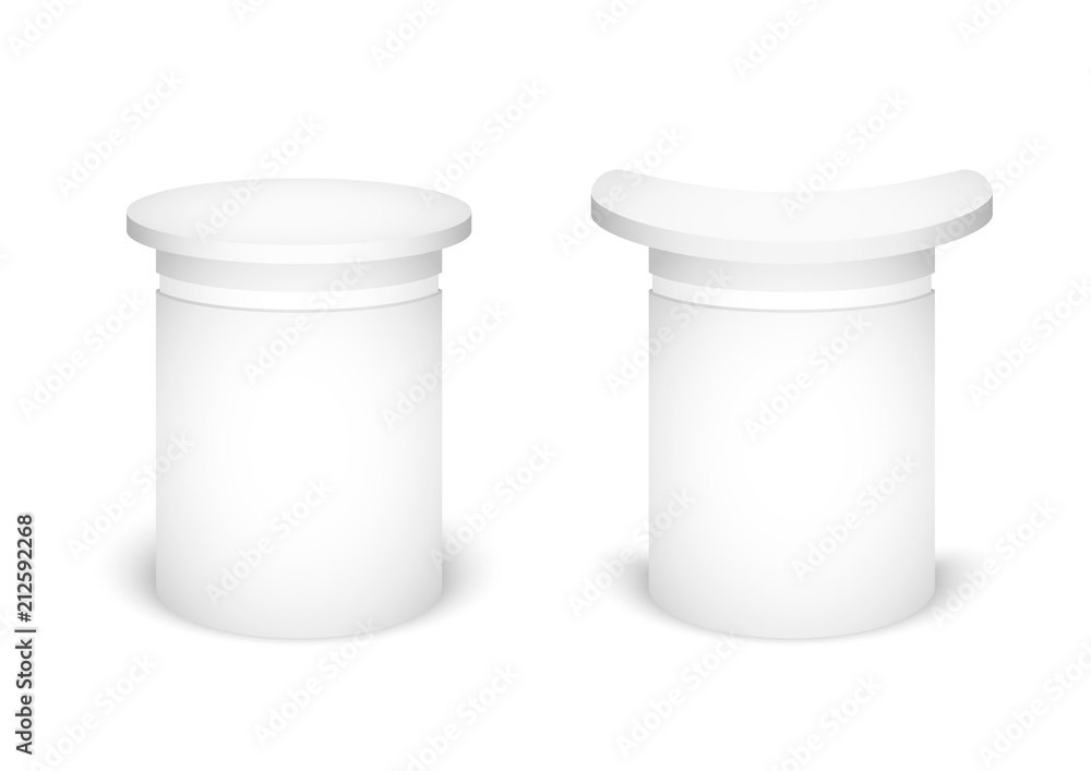 Expo stand on a white background. Mock Up Template For Your Design. Vector illustration. Expo stand on a white background. Mock Up Template For Your Design. Vector illustration.