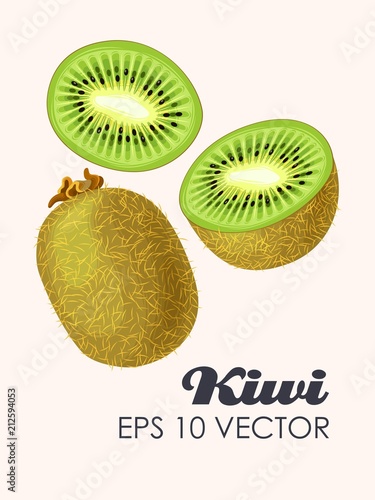 Set of kiwi fruits