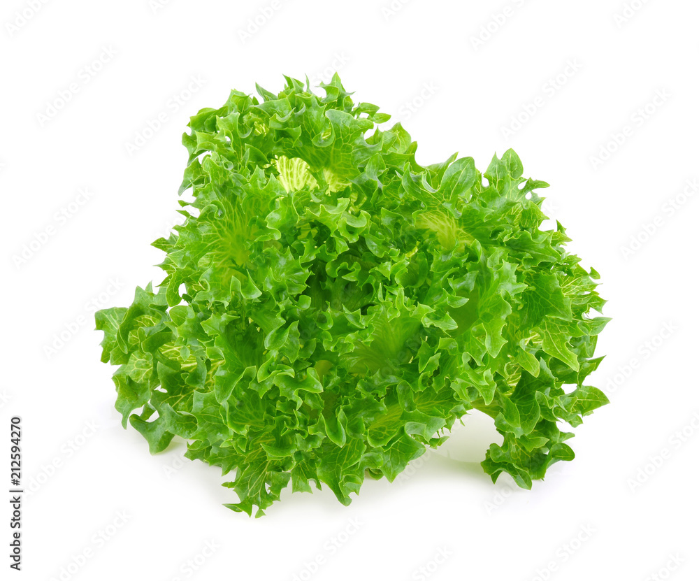 Obraz premium green frillice iceberg lettuce isolated on white background