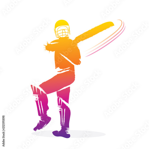 cricket player hitting shot
