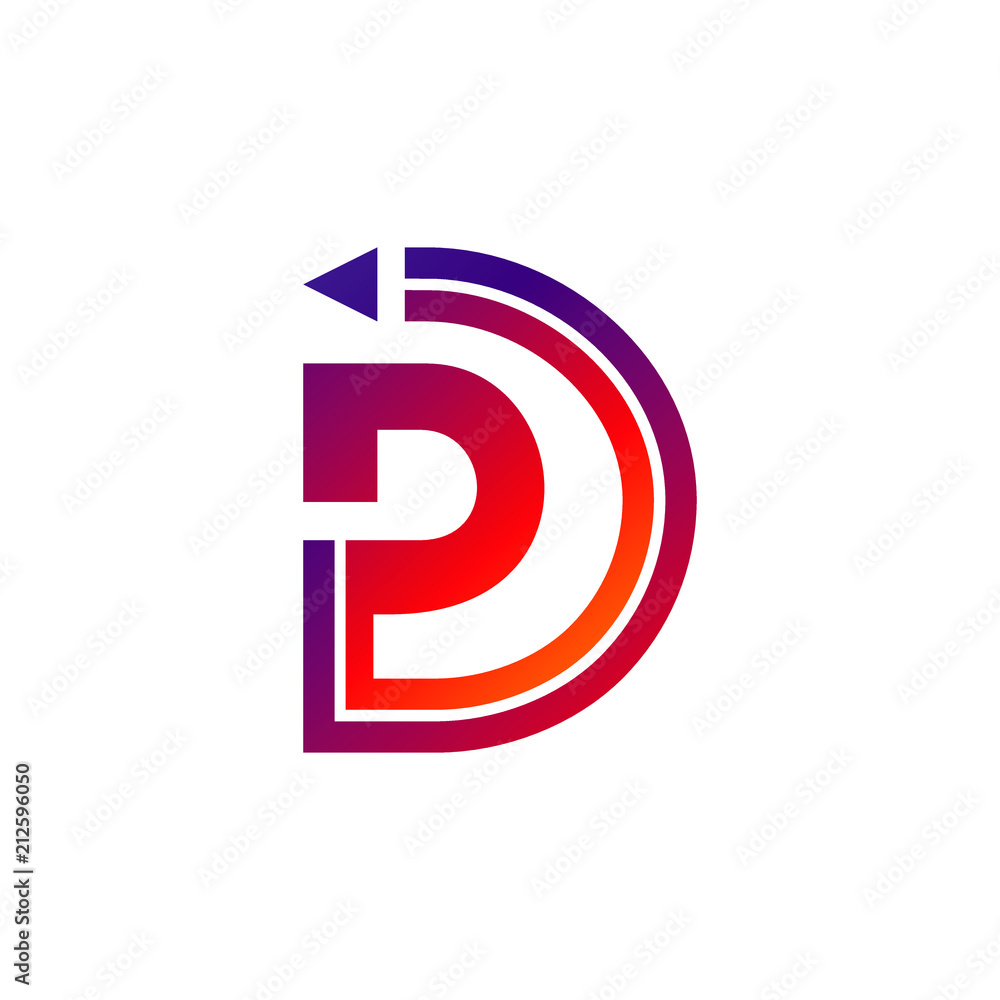 Abstract initial letter D logo Abstract initial letter D logo