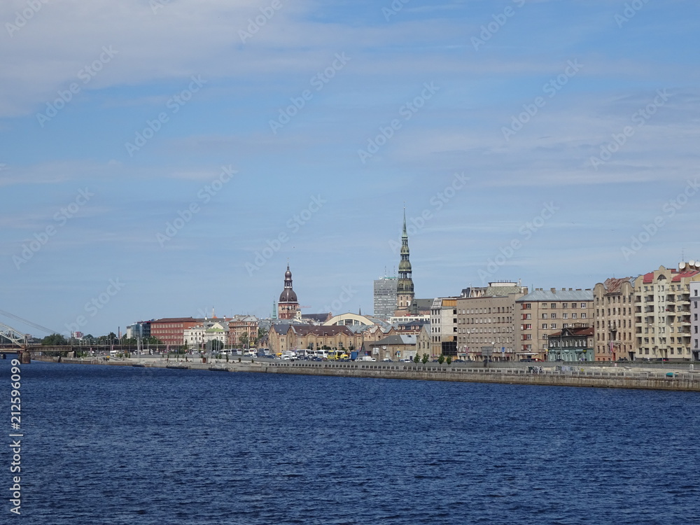 Old Riga near Daugava river