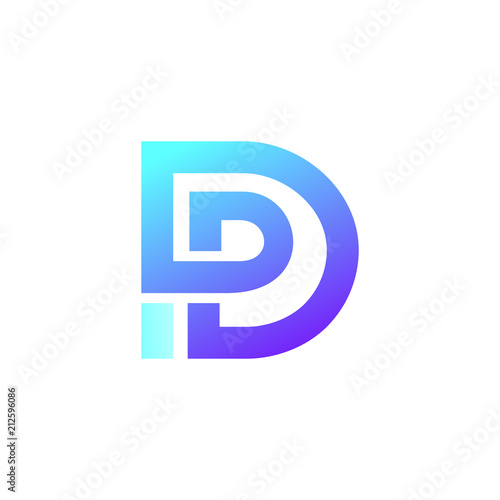 Abstract initial letter D logo