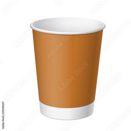 Realistic White Disposable paper Cup