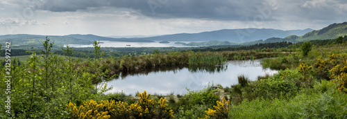 a view of the west highland way in the highlands of scotland during a bright summer day