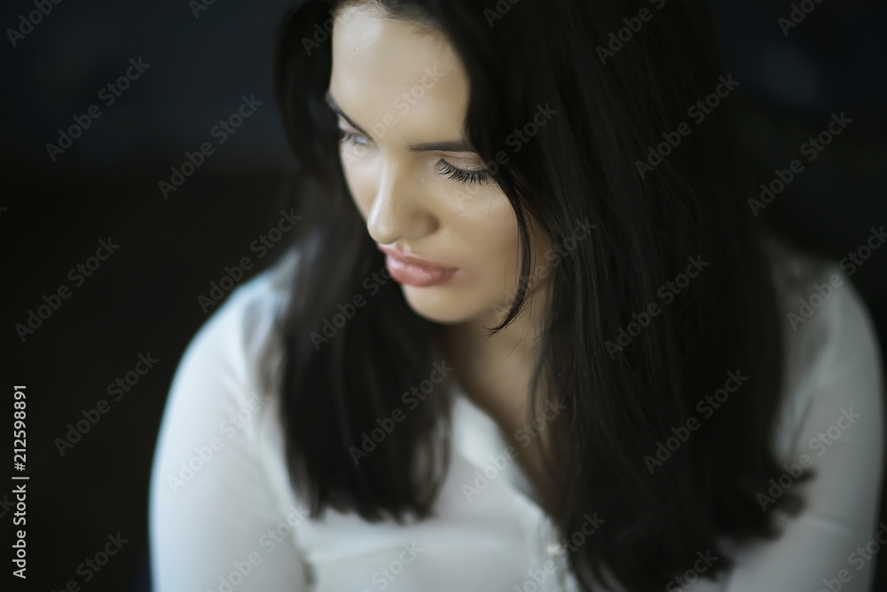 glamorous girl long hair large lips / concept beauty and fashion, young modern girl, bright fashionable appearance style. glamorous girl long hair large lips / concept beauty and fashion, young modern girl, bright fashionable appearance style.
