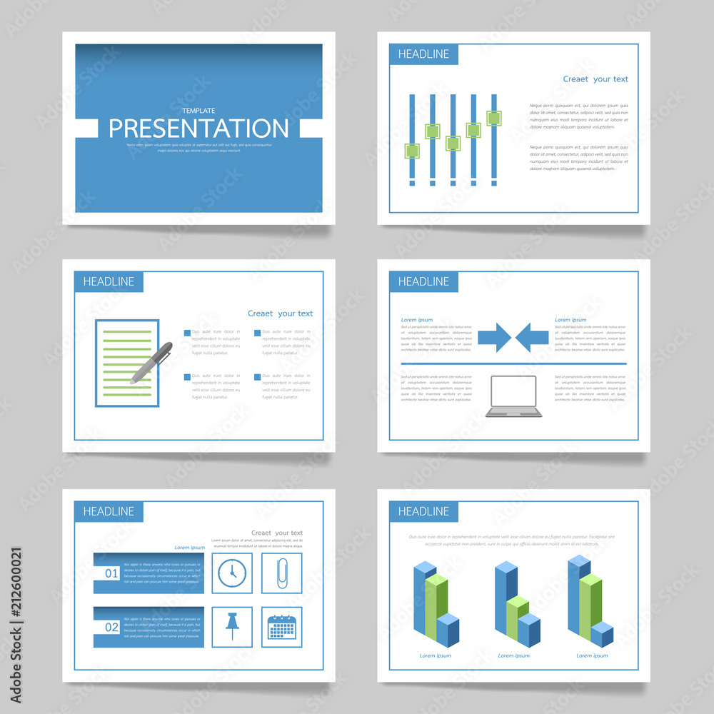 Template vector triangle blue set for brochure presentation business.Slides horizontal of modern layout and brochure illustration leaflet flyer design Template vector triangle blue set for brochure presentation business.Slides horizontal of modern layout and brochure illustration leaflet flyer design