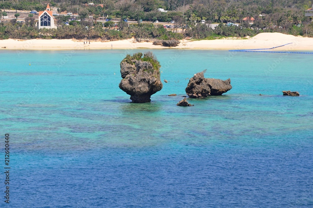 Beautiful Tropical Beach in Okinawa Island, Japan Beautiful Tropical Beach in Okinawa Island, Japan
