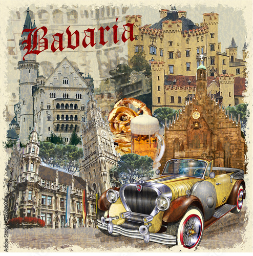 Bavaria vintage poster.