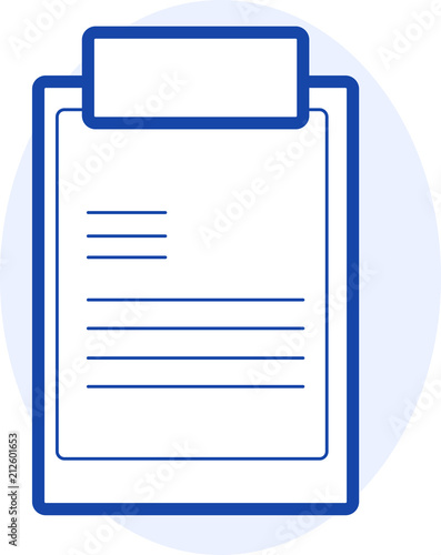 Icon - Notepad with document - Vector