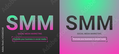 Banner of Social Media Marketing. Vector
