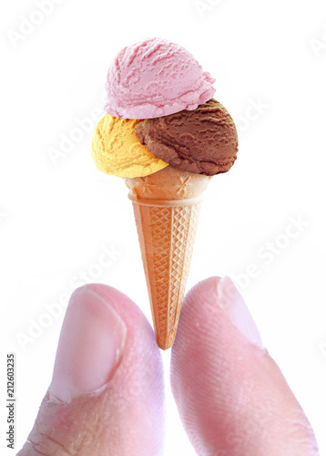 Assorted ice cream cone
